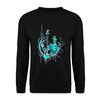 Musik - Unisex Pullover - Schwarz - Vorne - Alina (178cm) & Michal (187cm)