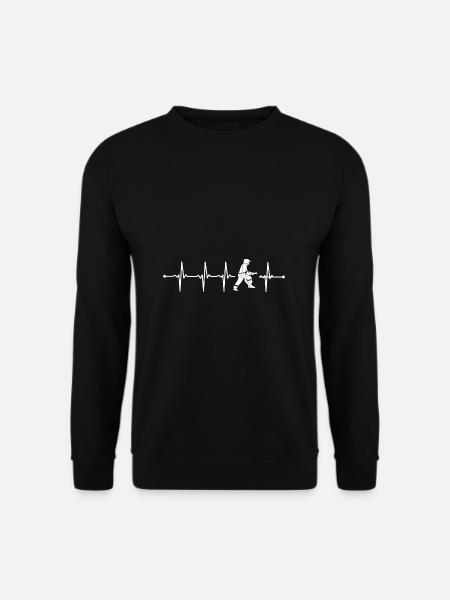 Ich liebe die Feuerwehr Herzschlag - Unisex Pullover - Schwarz