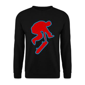 Skateboard Skater Skateboarder Skate - Unisex Pullover - Schwarz - Vorne - Alina (178cm) & Michal (187cm)