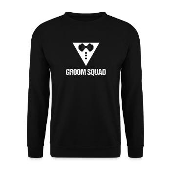 Groom Squad Bachelor Party Stag Night - Unisex Sweatshirt - black - Front - Alina (178cm) & Michal (187cm)