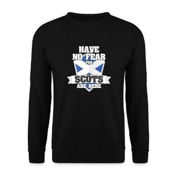 Scotland Have No Fear The Scots Are Here Scottish - Unisex Sweatshirt - black - Front - Alina (178cm) & Michal (187cm)