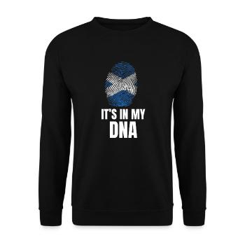 It's In My DNA Proud To Be From Scotland Gift - Unisex Sweatshirt - black - Front - Alina (178cm) & Michal (187cm)