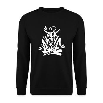 Biker Biking - Unisex Pullover - Schwarz - Vorne - Alina (178cm) & Michal (187cm)