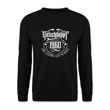 Eine Legende geht in Rente - Unisex Pullover - Schwarz - Vorne - Alina (178cm) & Michal (187cm)