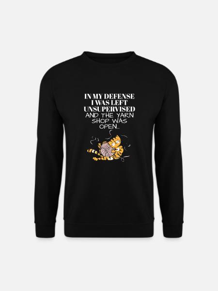 Laissé sans surveillance et Yarn Shop Open Tricot - Sweat-shirt Unisexe - noir
