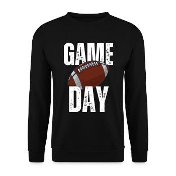 American Football Game Day - Unisex Sweatshirt - black - Front - Alina (178cm) & Michal (187cm)