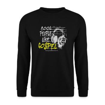 cool people like Gospel - Unisex Sweatshirt - black - Front - Alina (178cm) & Michal (187cm)