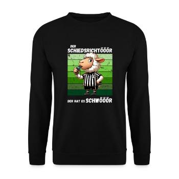 Soccer Penalty Soccer Player Referee Funny - Unisex Sweatshirt - black - Front - Alina (178cm) & Michal (187cm)