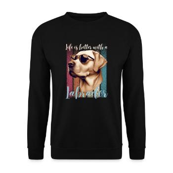 Labrador Labbi Dog Dog Owner Family Dog Fun - Unisex Sweatshirt - black - Front - Alina (178cm) & Michal (187cm)