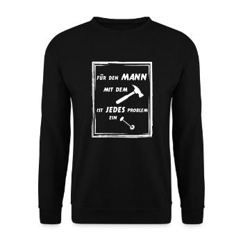 Artisan Marteau Outil Hommes Fête des Pères Drôle - Sweat-shirt Unisexe - noir - Devant - Alina (178cm) & Michal (187cm)