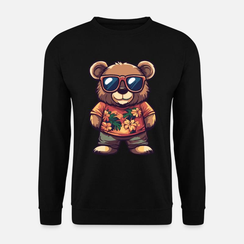 Bear Comic Funny Summer - Unisex Sweatshirt - black