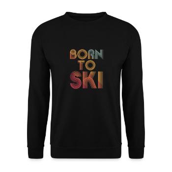 Born to Ski - Unisex Pullover - Schwarz - Vorne - Alina (178cm) & Michal (187cm)