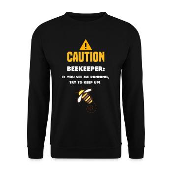 Lustige Imkerei Alabri Imker Honigbiene Bienenlieb - Unisex Pullover - Schwarz - Vorne - Alina (178cm) & Michal (187cm)