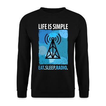Amateur Radio Radio Radio Radio Radio Amateur Vintage - Sweat-shirt Unisexe - noir - Devant - Alina (178cm) & Michal (187cm)