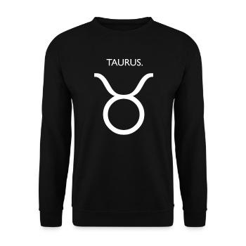 Taurus Stier Sternzeichen - Unisex Pullover - Schwarz - Vorne - Alina (178cm) & Michal (187cm)