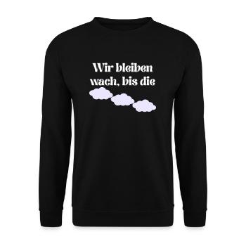Lila Wolken Song - Unisex Pullover - Schwarz - Vorne - Alina (178cm) & Michal (187cm)