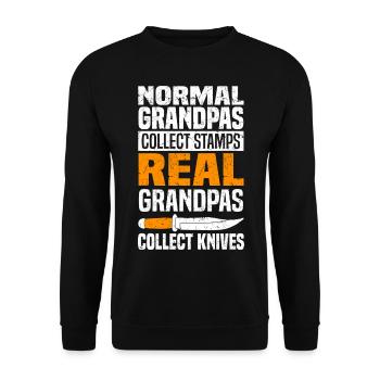 Collect knives - Unisex Sweatshirt - black - Front - Alina (178cm) & Michal (187cm)