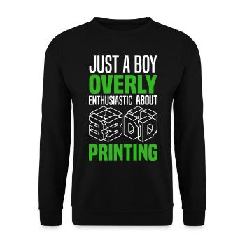 3D Drucken - Unisex Pullover - Schwarz - Vorne - Alina (178cm) & Michal (187cm)
