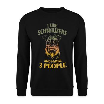 Schnauzer - Unisex Sweatshirt - black - Front - Alina (178cm) & Michal (187cm)