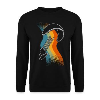 Kitesurfer Kiteboard Kitesurfen Kitesurf - Unisex Pullover - Schwarz - Vorne - Alina (178cm) & Michal (187cm)