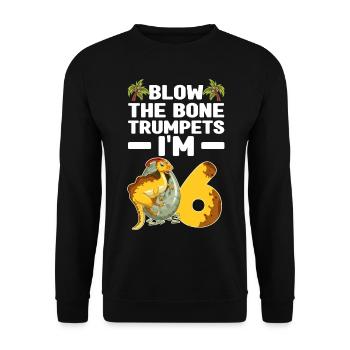 Dinosaurier Kinder - Unisex Pullover - Schwarz - Vorne - Alina (178cm) & Michal (187cm)