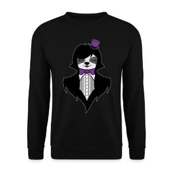 GOTHIC FAULTIER GRUFTI GOTH SLOTH GOTHIC ÄSTHETIK - Unisex Pullover - Schwarz - Vorne - Alina (178cm) & Michal (187cm)