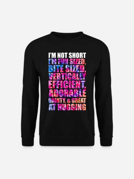 Ich bin nicht kurz im spaßigen Batik-Dye - Unisex Pullover - Schwarz