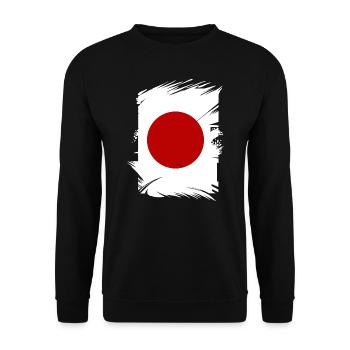 Drapeau du Japon utilisé Look Nihon Drapeau japonais - Sweat-shirt Unisexe - noir - Devant - Alina (178cm) & Michal (187cm)