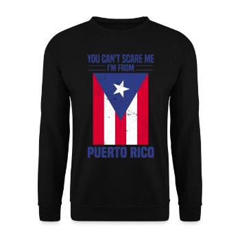 Puerto Rico Flagge | Puerto Ricaner Geschenkideen - Unisex Pullover - Schwarz - Vorne - Alina (178cm) & Michal (187cm)