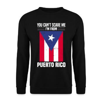 Puerto Rico Flagge | Puerto Ricaner Geschenkideen - Unisex Pullover - Schwarz - Vorne - Alina (178cm) & Michal (187cm)