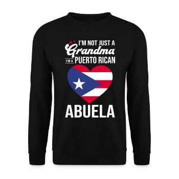 Puerto Rico | Puerto Ricaner Flagge Geschenkideen - Unisex Pullover - Schwarz - Vorne - Alina (178cm) & Michal (187cm)