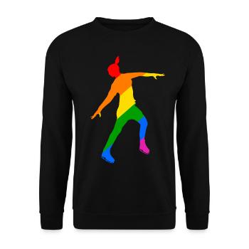 Magie arc-en-ciel sur lames : Élégante princesse des glaces - Sweat-shirt Unisexe - noir - Devant - Alina (178cm) & Michal (187cm)