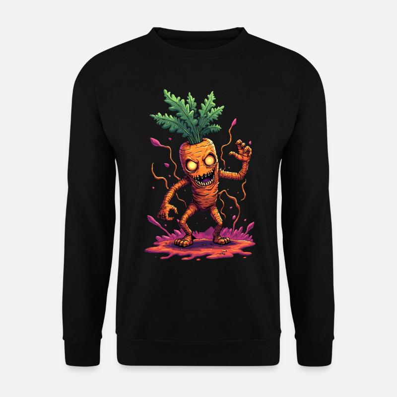 Karotten-Monster - Unisex Pullover - Schwarz
