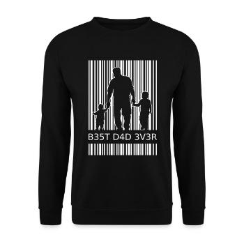zweifacher Papa Geschenk - Unisex Pullover - Schwarz - Vorne - Alina (178cm) & Michal (187cm)