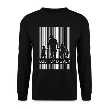 Best Dad Ever Father 3 Kids Triple Dad - Unisex Sweatshirt - black - Front - Alina (178cm) & Michal (187cm)