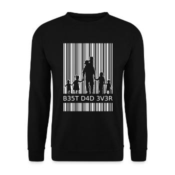 Best Dad Ever Father with 5 Children Dad of Five - Unisex Sweatshirt - black - Front - Alina (178cm) & Michal (187cm)
