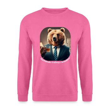 Les boissons alcoolisées sont toujours à la mode - Sweat-shirt Unisexe - rose - Devant