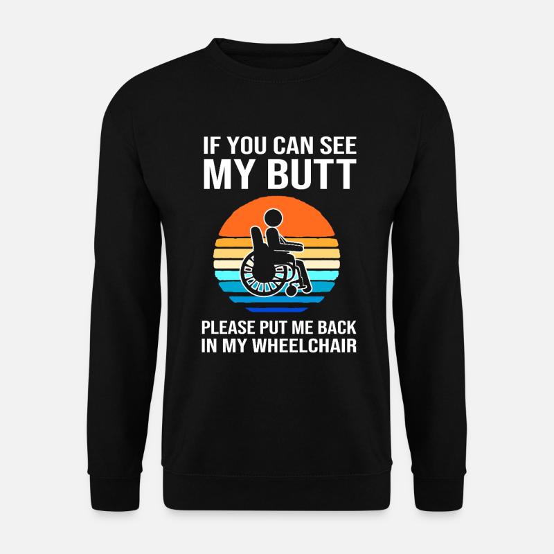 Rollstuhl - Unisex Pullover - Schwarz