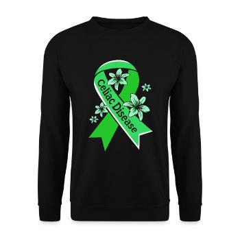 Celiac Disease Gluten Free - Unisex Sweatshirt - black - Front - Alina (178cm) & Michal (187cm)