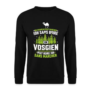 Humoristique vosgien les Vosges région humour - Sweat-shirt Unisexe - noir - Devant - Alina (178cm) & Michal (187cm)