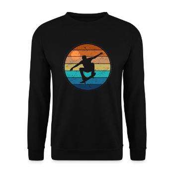 Skateboarding Skaten Skateboard Tricks Skater - Unisex Pullover - Schwarz - Vorne - Alina (178cm) & Michal (187cm)
