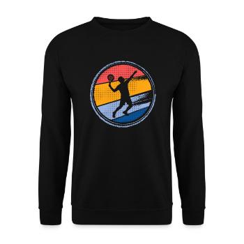 Padel Spieler Padelspieler Padel-Tennis - Unisex Pullover - Schwarz - Vorne - Alina (178cm) & Michal (187cm)