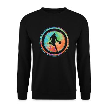 Basketball Player Girls Basketball Player - Unisex Sweatshirt - black - Front - Alina (178cm) & Michal (187cm)