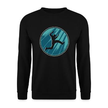 Parkour Freerunner Sprung Freerunning - Unisex Pullover - Schwarz - Vorne - Alina (178cm) & Michal (187cm)