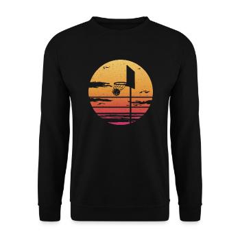 Basketball Hoop Player Basketball Player - Unisex Sweatshirt - black - Front - Alina (178cm) & Michal (187cm)