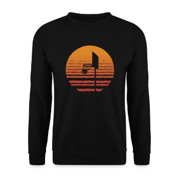 Basketball Hoop Coach Basketball Player - Unisex Sweatshirt - black - Front - Alina (178cm) & Michal (187cm)