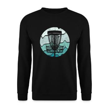Discgolf Design Discgolfer Sport Disc Golf - Unisex Pullover - Schwarz - Vorne - Alina (178cm) & Michal (187cm)