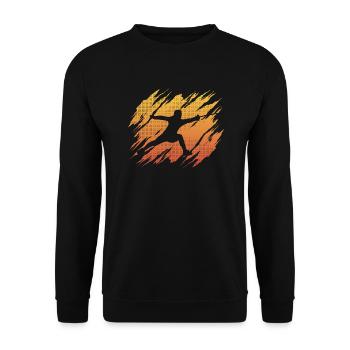 Fechtsport Design Fechter Fencer Fechten - Unisex Pullover - Schwarz - Vorne - Alina (178cm) & Michal (187cm)