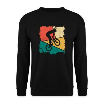 BMX Bike Tricks Cycliste Cascade BMX - Sweat-shirt Unisexe - noir - Devant - Alina (178cm) & Michal (187cm)