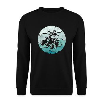 VTT Biker Retro Design Quad Quad Quad Quad - Sweat-shirt Unisexe - noir - Devant - Alina (178cm) & Michal (187cm)